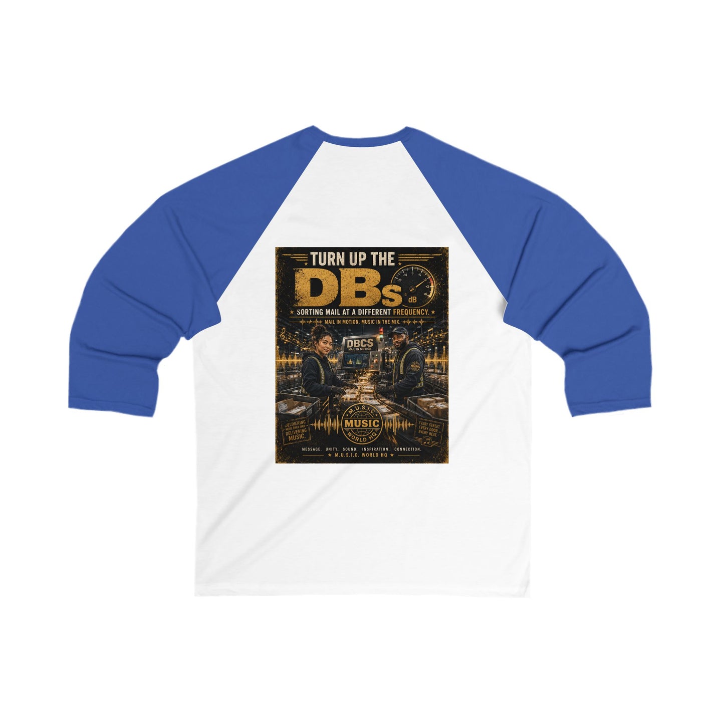 Turn Up the DBs — Men's Raglan Baseball Tee