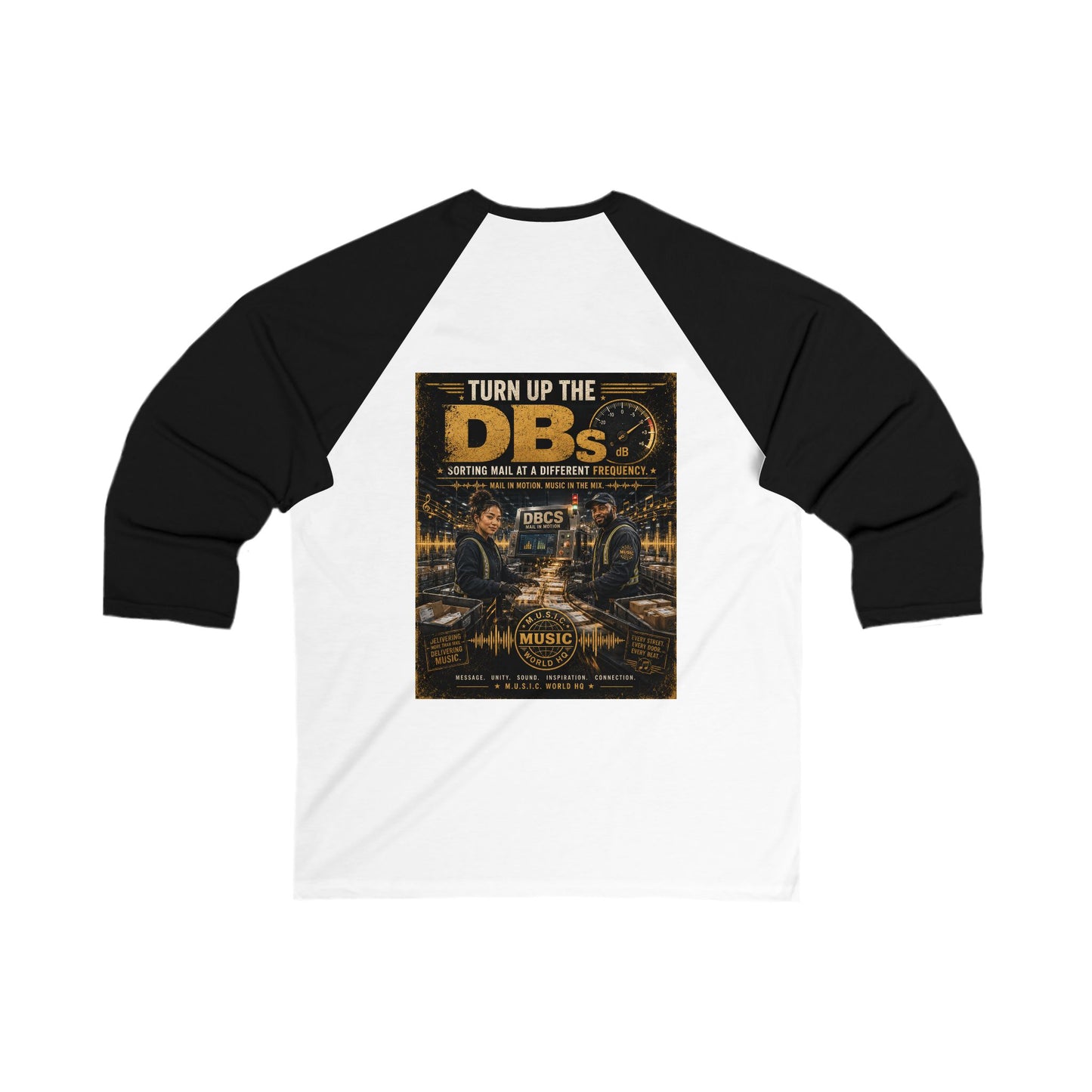 Turn Up the DBs — Men's Raglan Baseball Tee