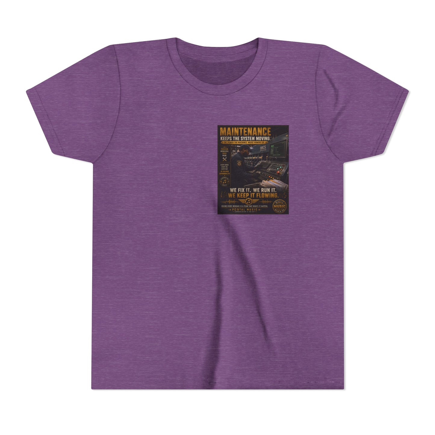 Postal Music — Maintenance Keeps the System Moving — Youth T-Shirt