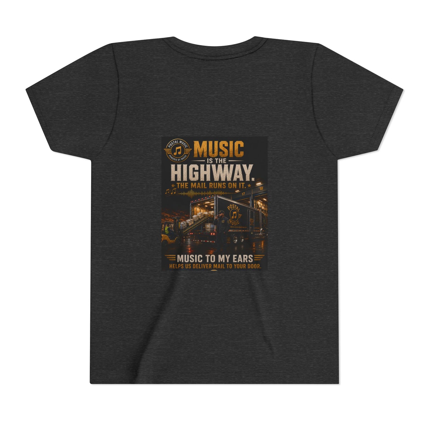 Postal Music — Music Is the Highway — Youth T-Shirt