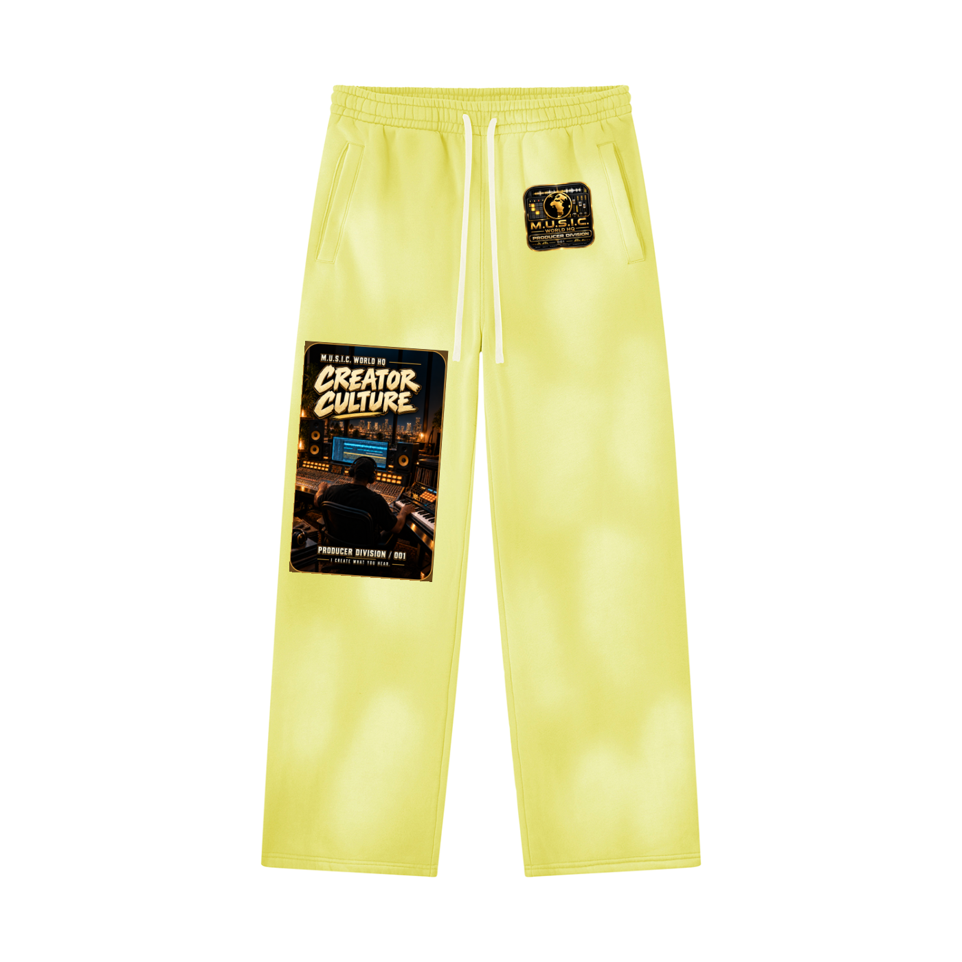 Unisex Sunfade Wide Leg Fleece Sweatpants
