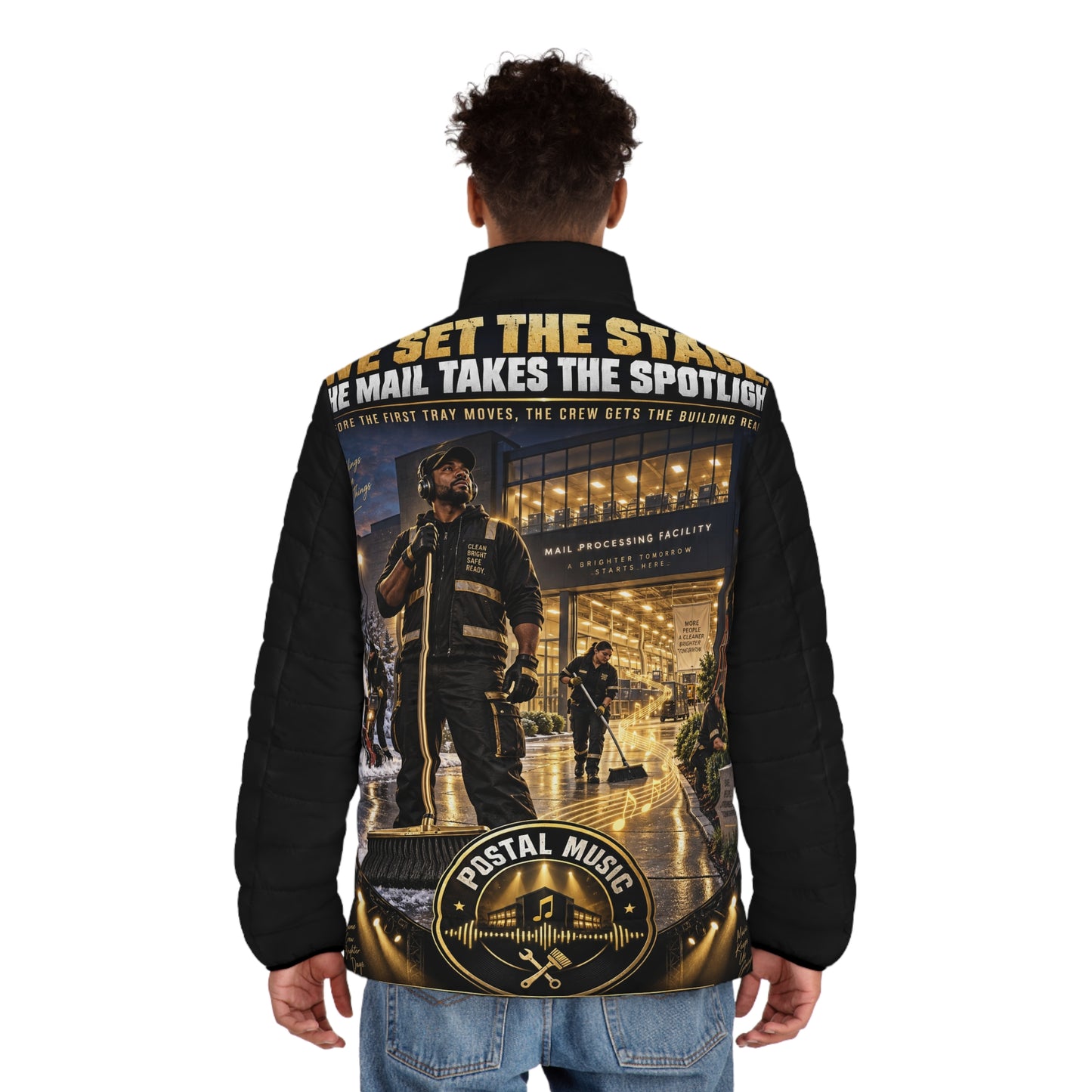 Postal Music - We Set the Stage - Men's Puffer Jacket