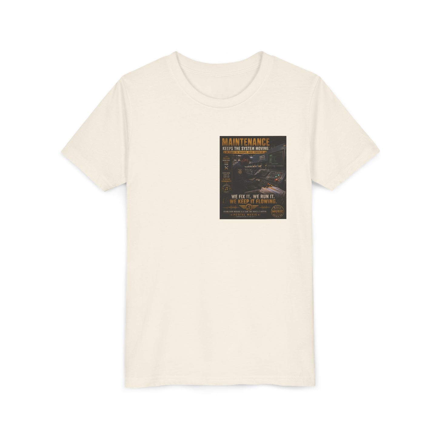 Postal Music — Maintenance Keeps the System Moving — Youth T-Shirt