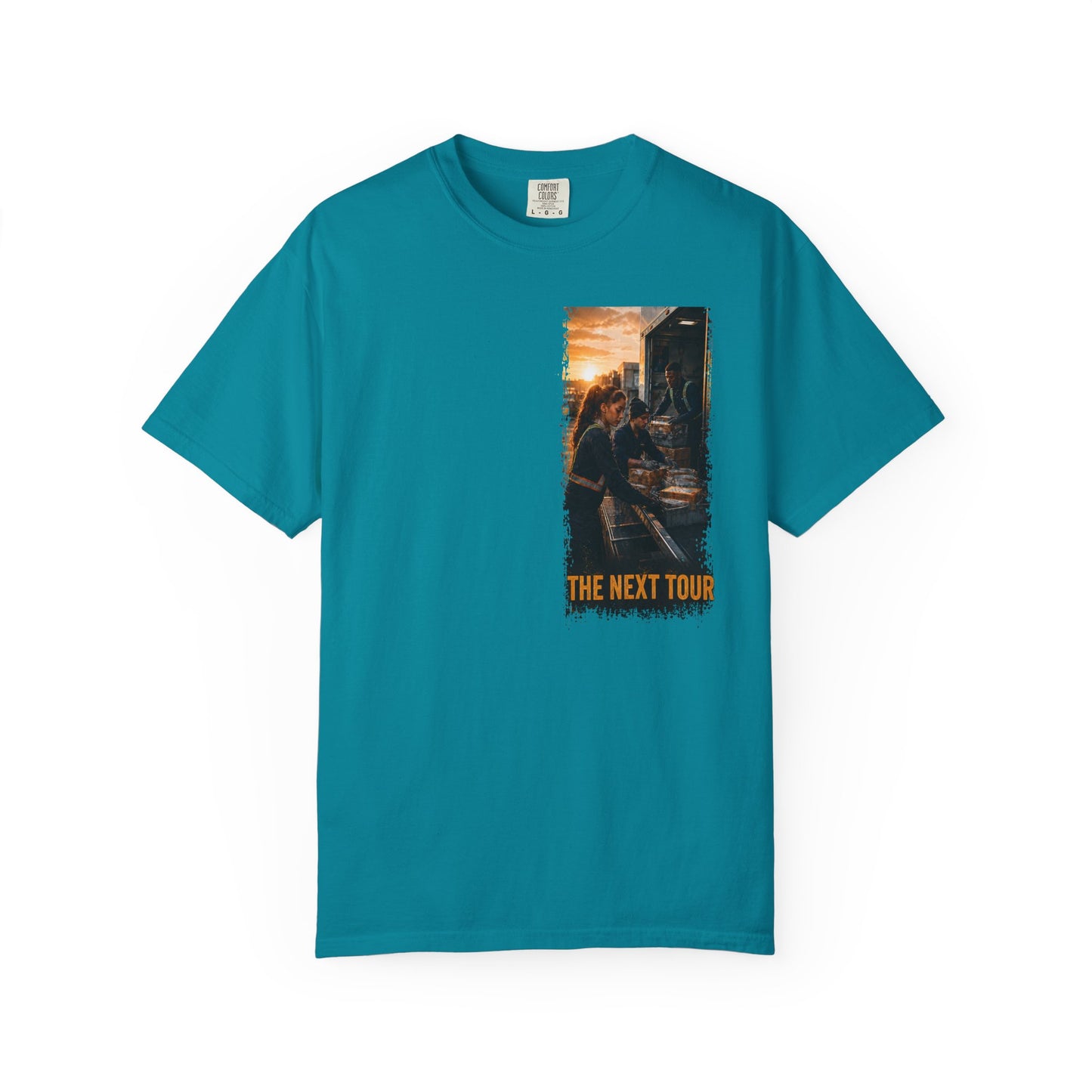 Postal Music — The Next Tour Garment-Dyed T-Shirt — Color Group 4 of 4