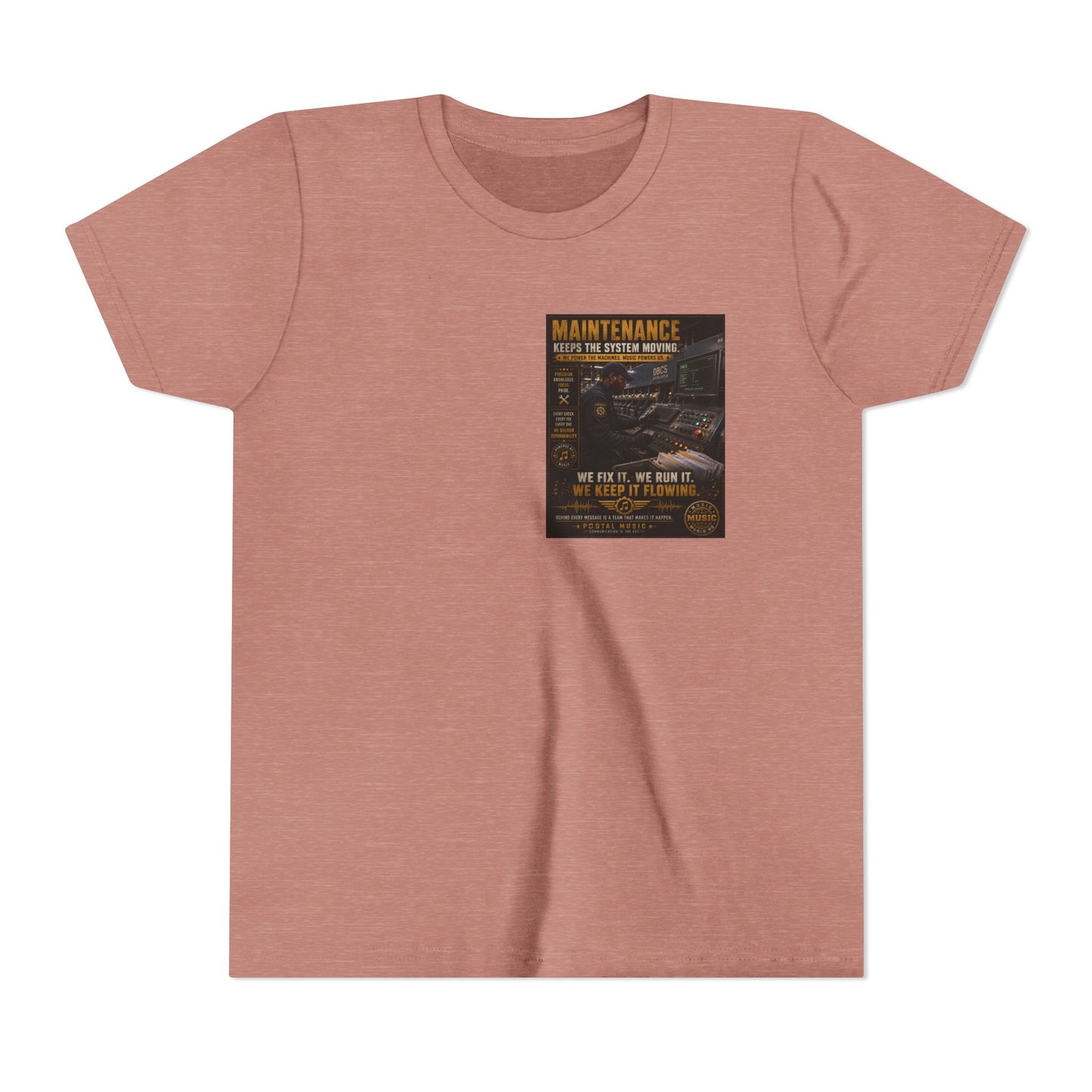 Postal Music — Maintenance Keeps the System Moving — Youth T-Shirt
