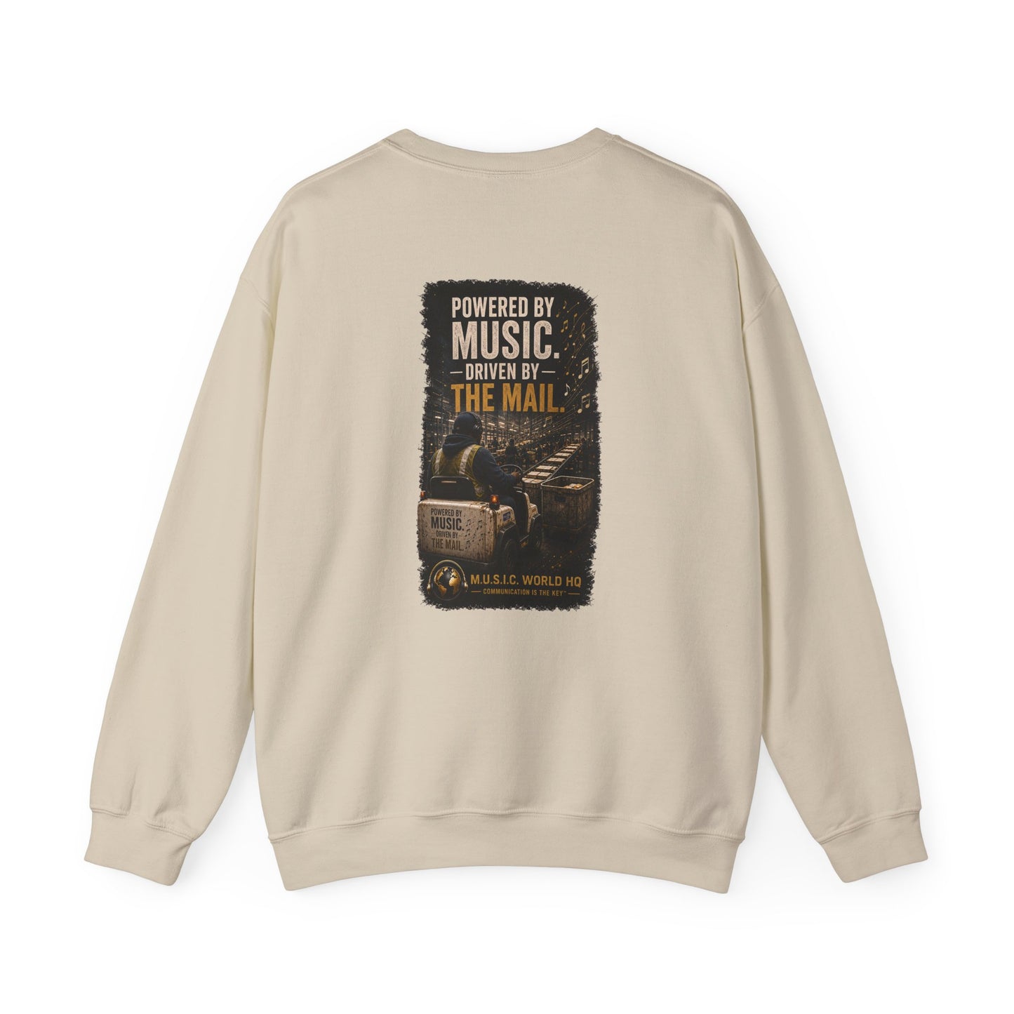 Postal Music - Powered by Music Crewneck Sweatshirt - Colorways C
