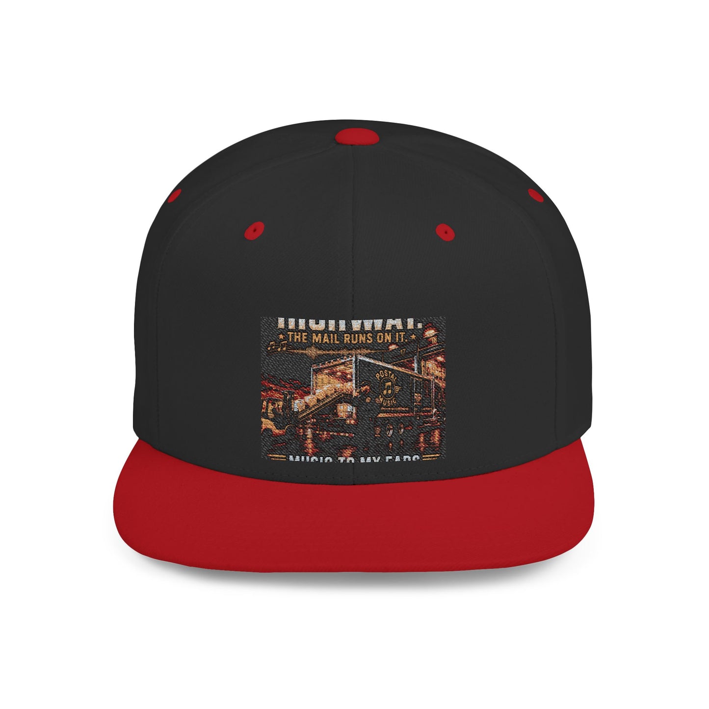 Postal Music — Music Is the Highway — Flat-Bill Snapback