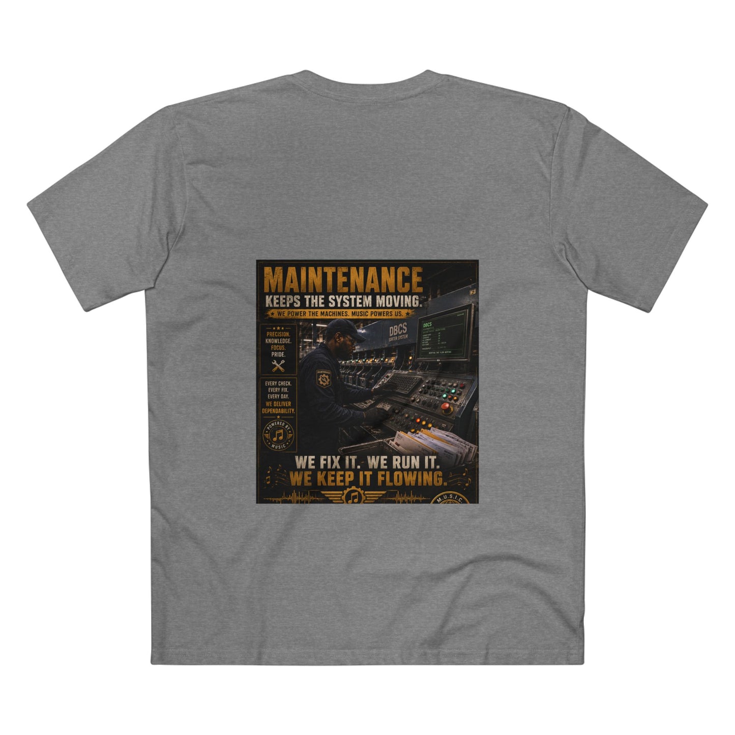 Postal Music — Maintenance Keeps the System Moving — Streetwear T-Shirt