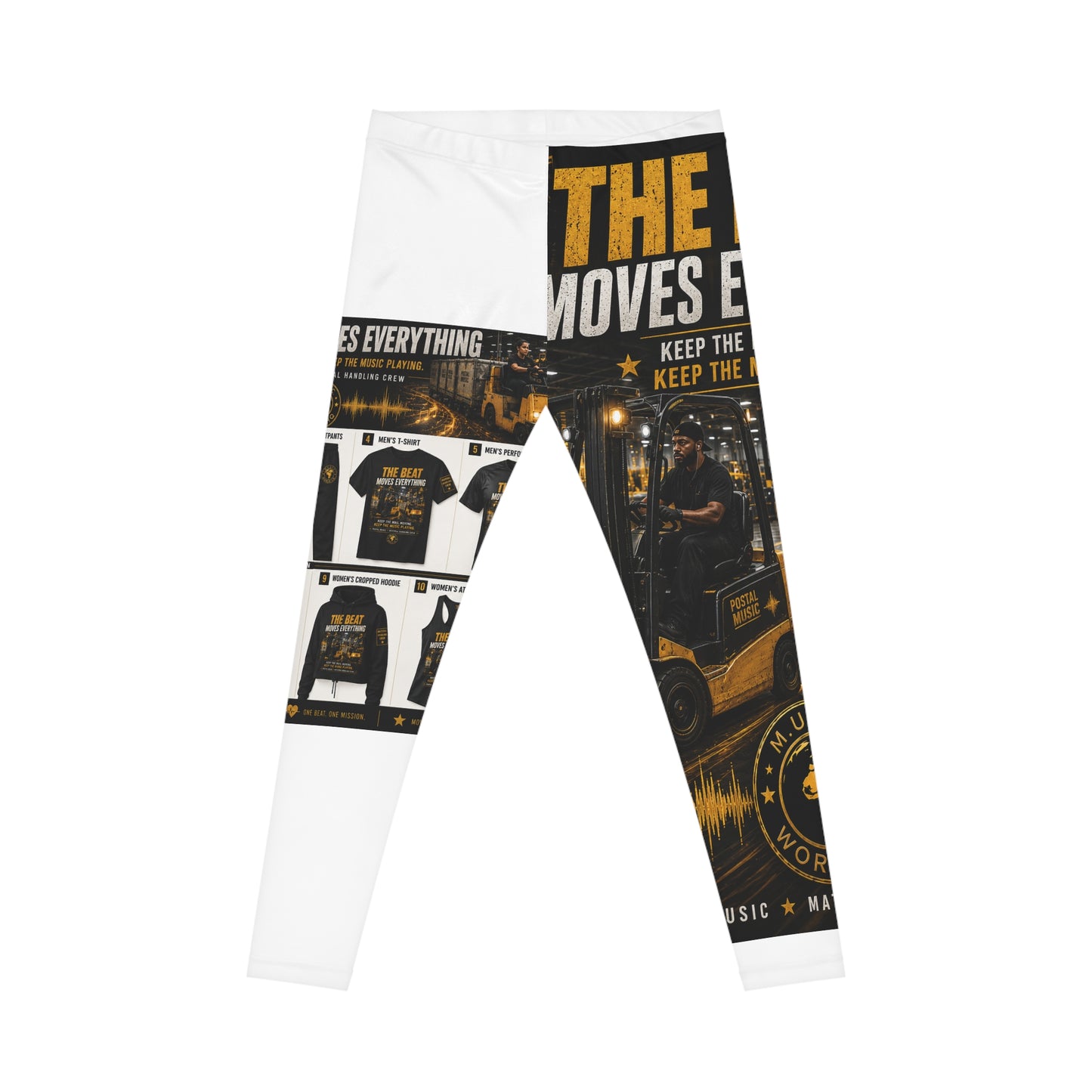 The Beat Moves Everything — Women's AOP Leggings | Postal Music