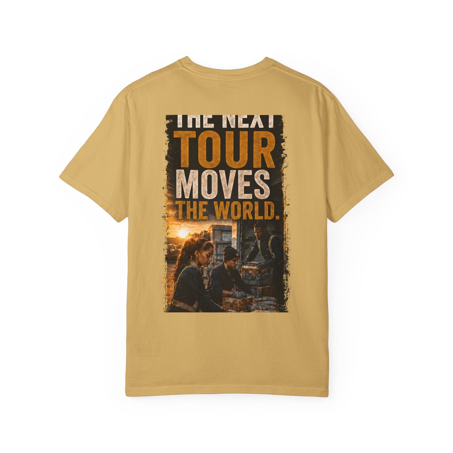 Postal Music — The Next Tour Garment-Dyed T-Shirt — Color Group 3 of 4
