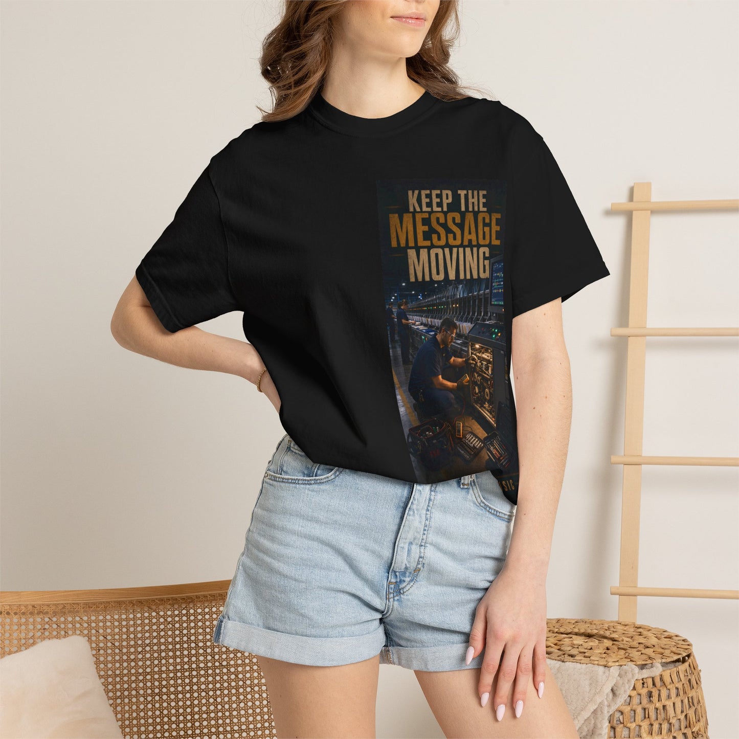 Postal Music — Keep the Message Moving — Garment-Dyed T-Shirt