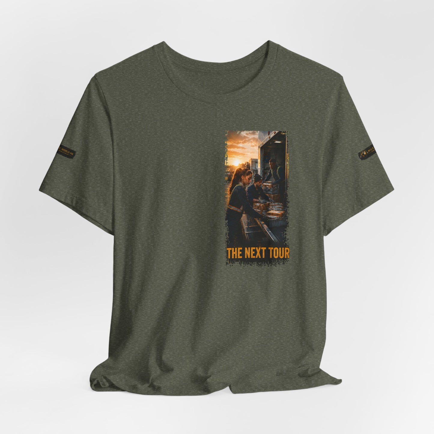 Postal Music — The Next Tour Premium Unisex T-Shirt — Color Group 5 of 11
