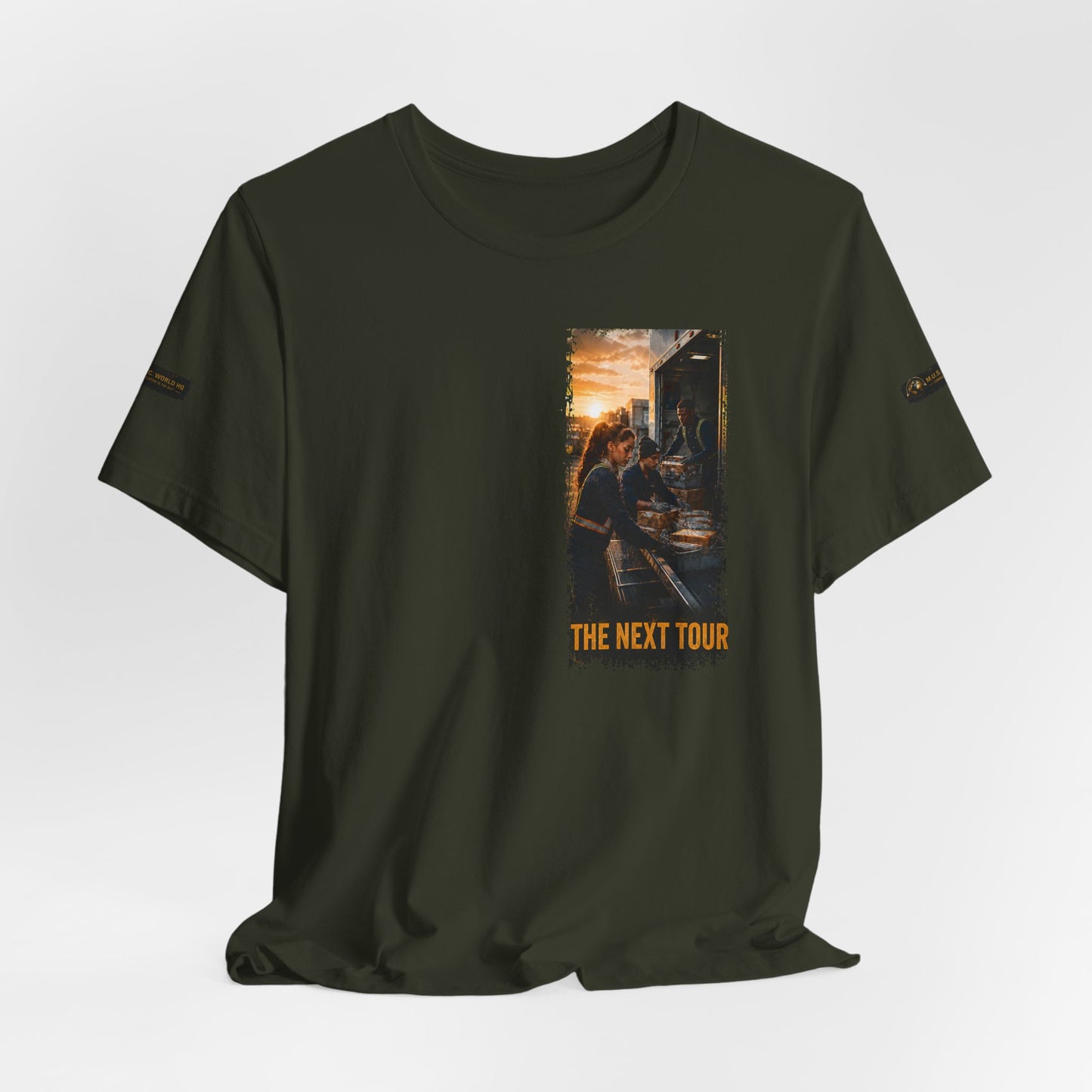 Postal Music — The Next Tour Premium Unisex T-Shirt — Color Group 2 of 11