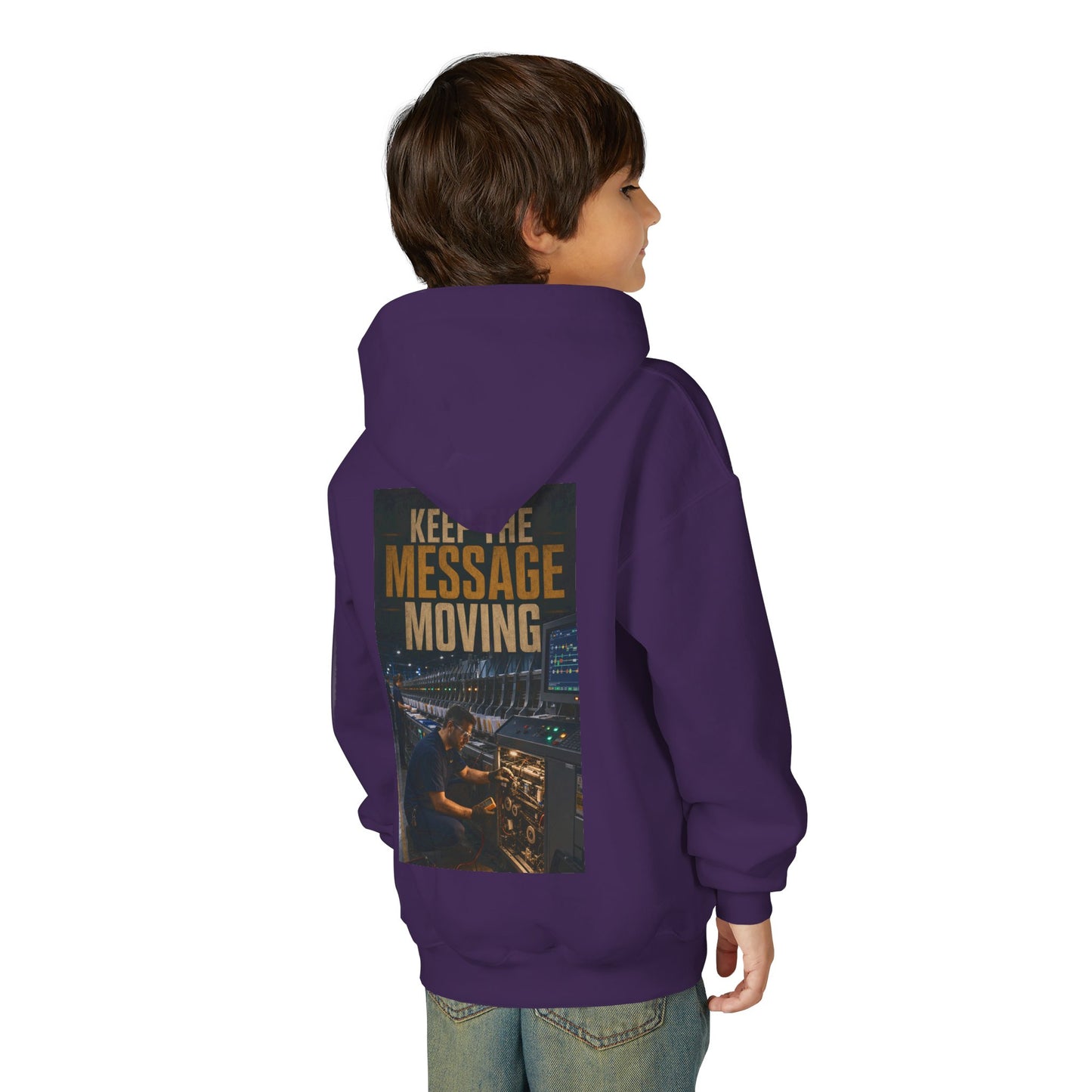 Postal Music — Keep the Message Moving — Youth Hoodie