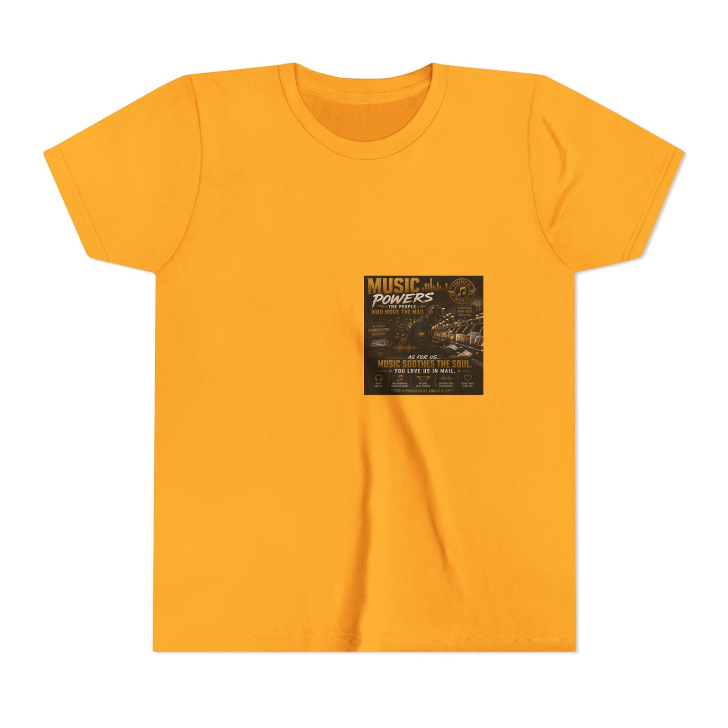 Postal Music — Music Powers the People — Youth T-Shirt