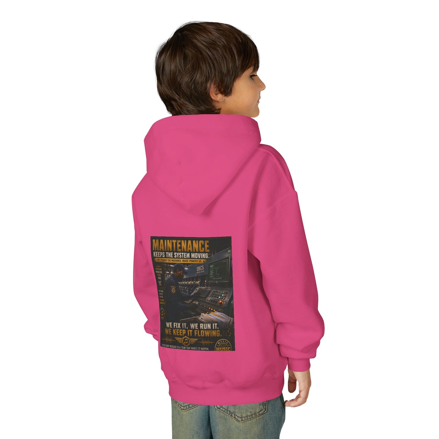 Postal Music — Maintenance Keeps the System Moving — Youth Hoodie