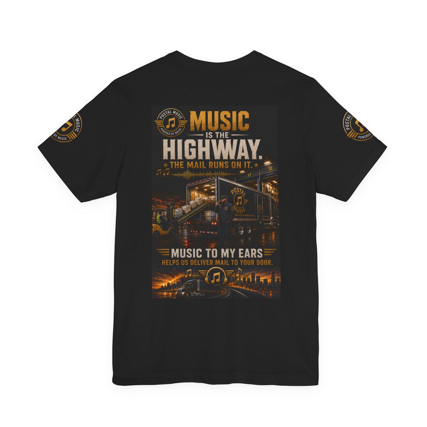 Postal Music — Music Is the Highway — Premium Unisex T-Shirt