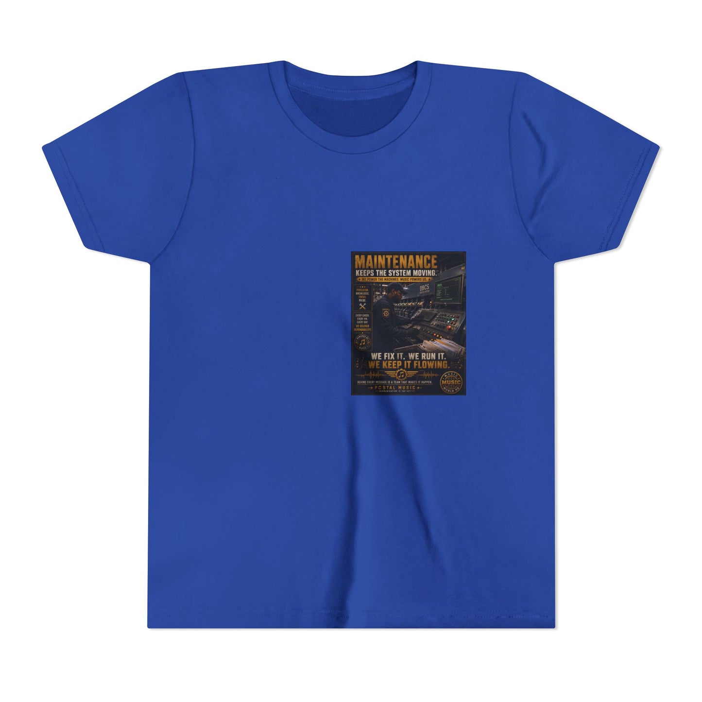 Postal Music — Maintenance Keeps the System Moving — Youth T-Shirt
