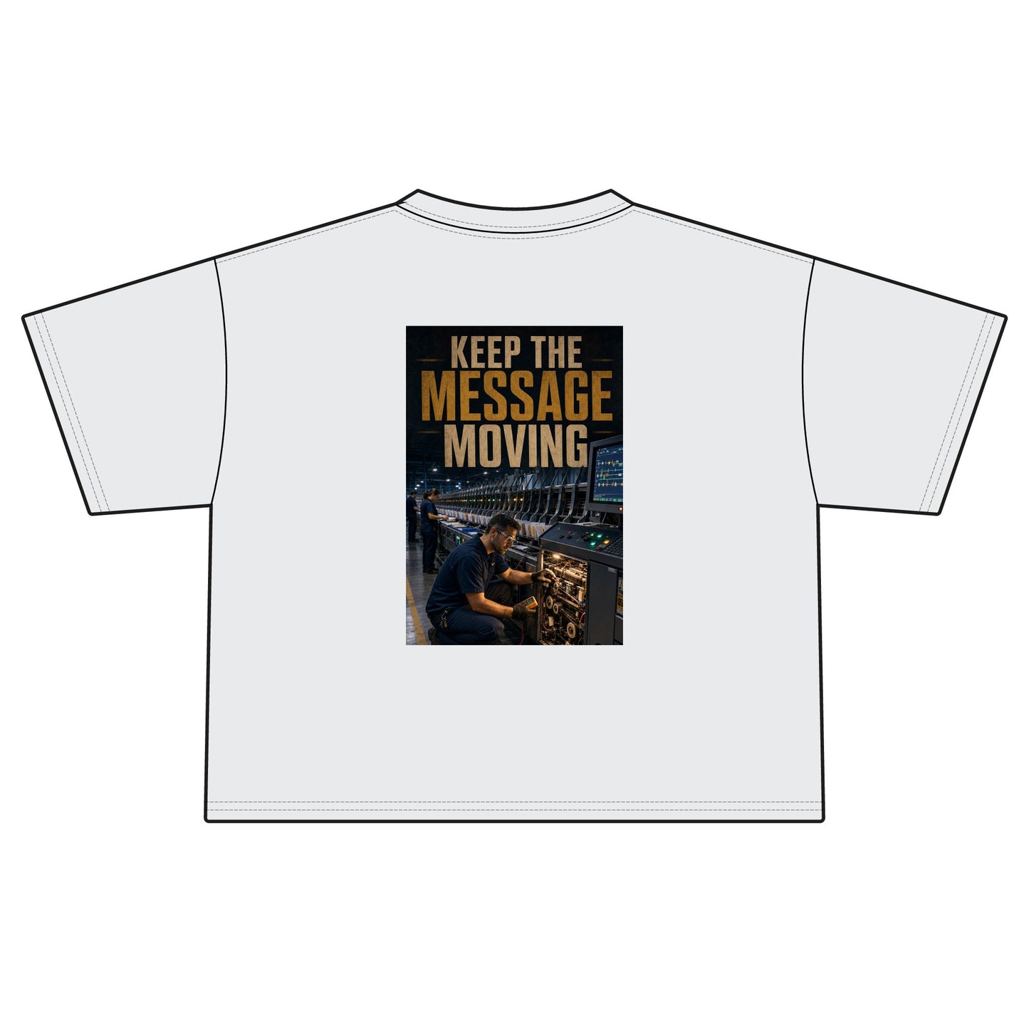 Postal Music — Keep the Message Moving — Women's Boxy T-Shirt