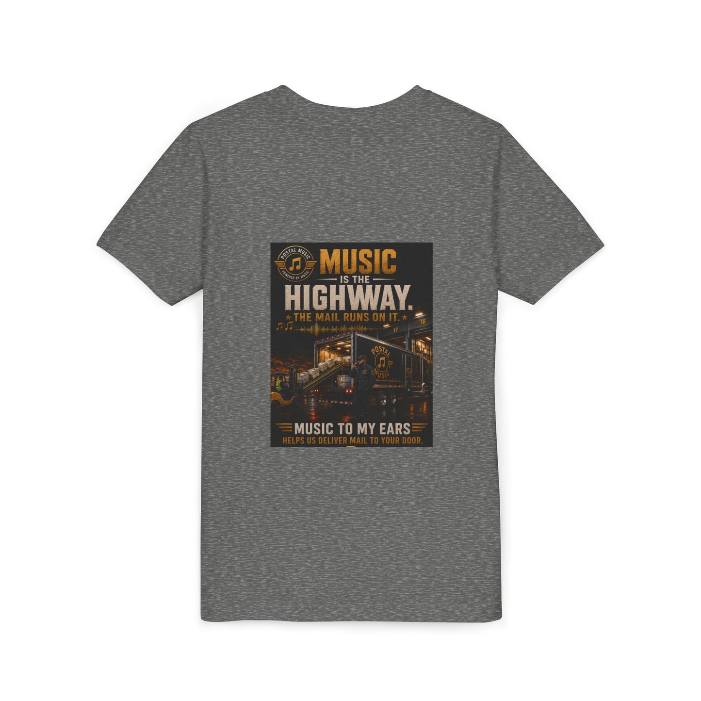 Postal Music — Music Is the Highway — Youth T-Shirt