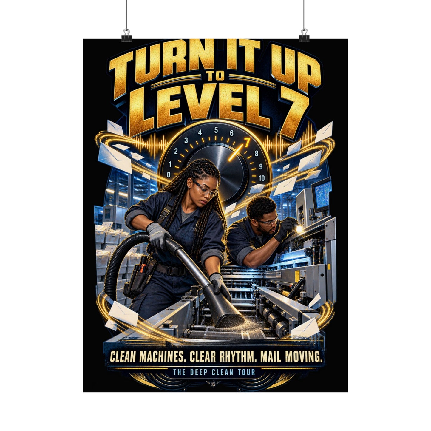 Postal Music - Turn It Up to Level 7 - Premium Matte Poster
