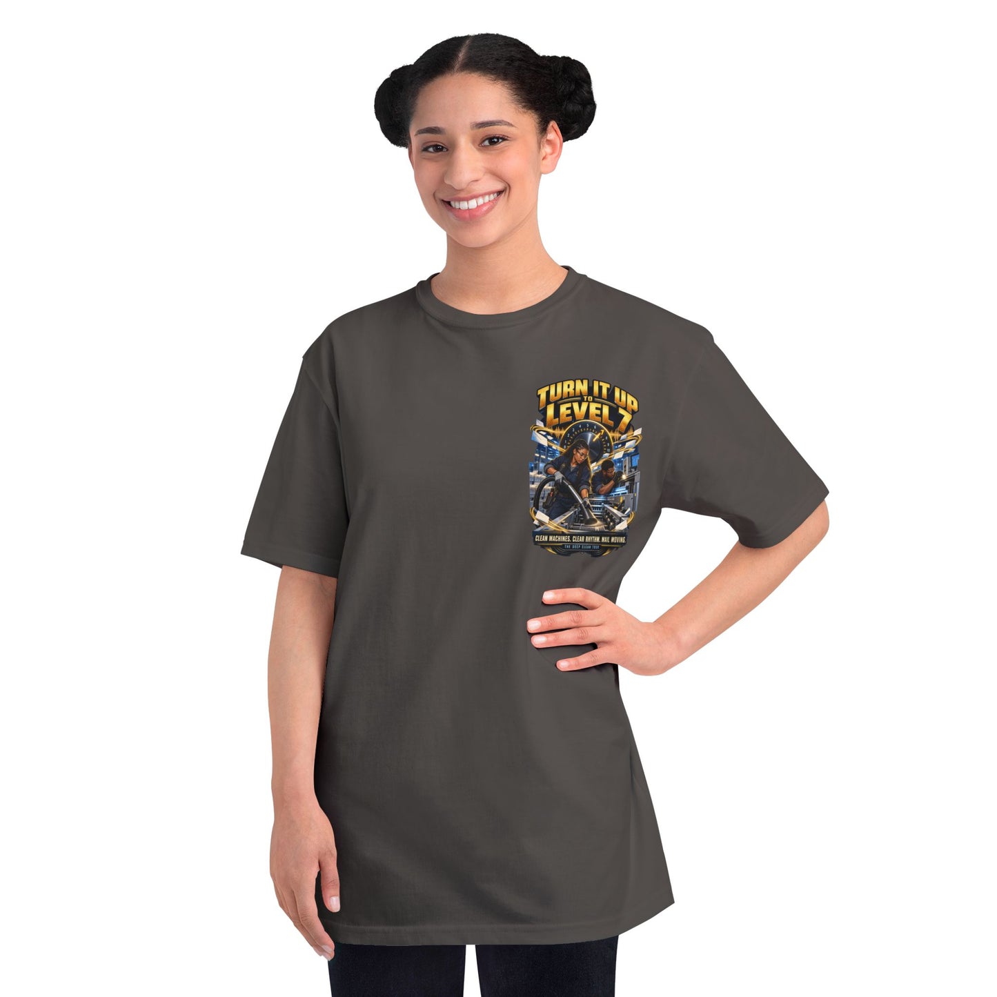 Postal Music - Turn It Up to Level 7 - Organic Cotton T-Shirt