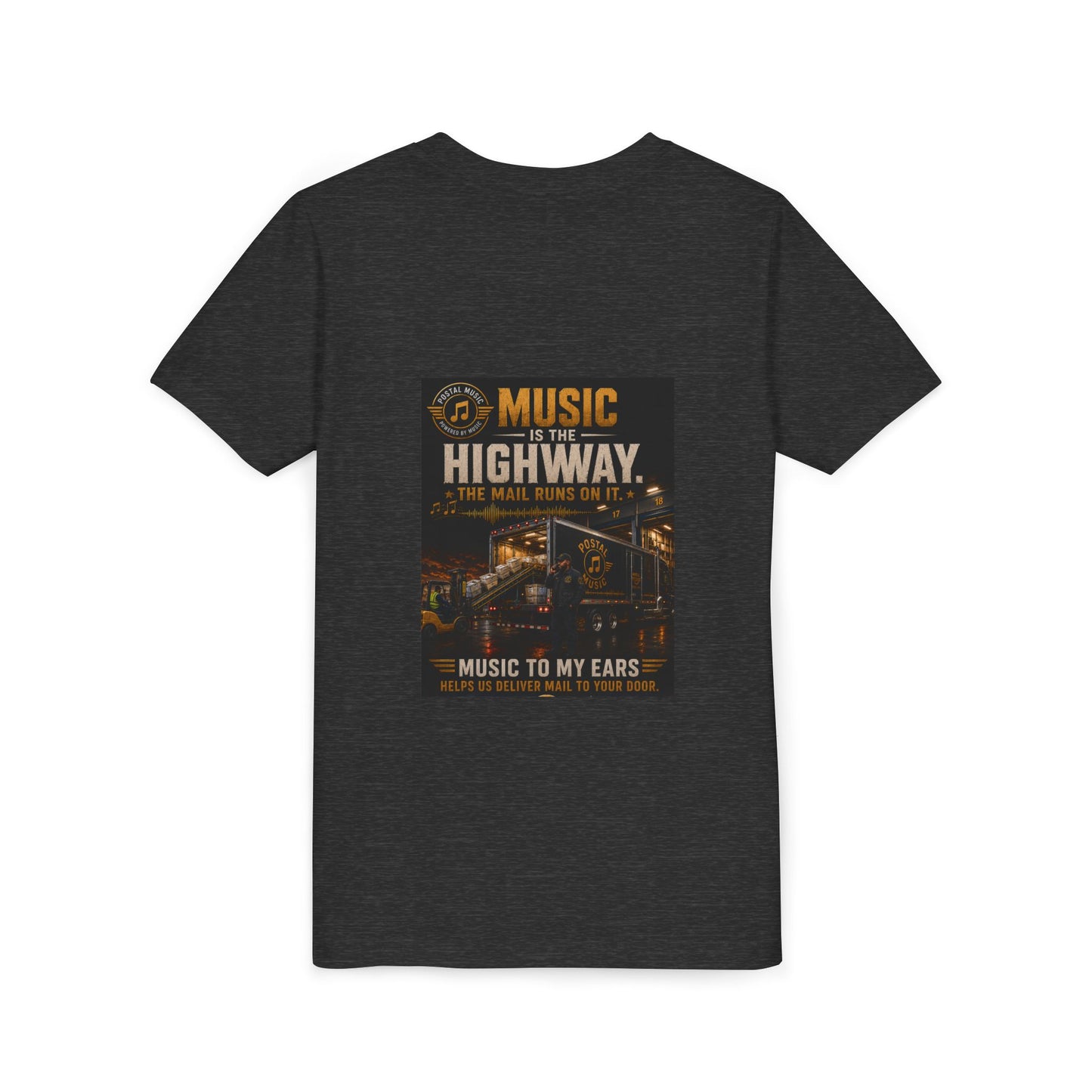 Postal Music — Music Is the Highway — Youth T-Shirt