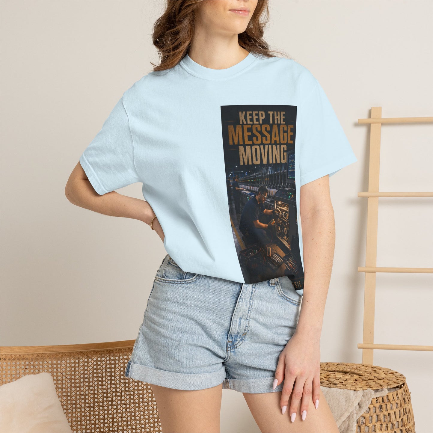 Postal Music — Keep the Message Moving — Garment-Dyed T-Shirt