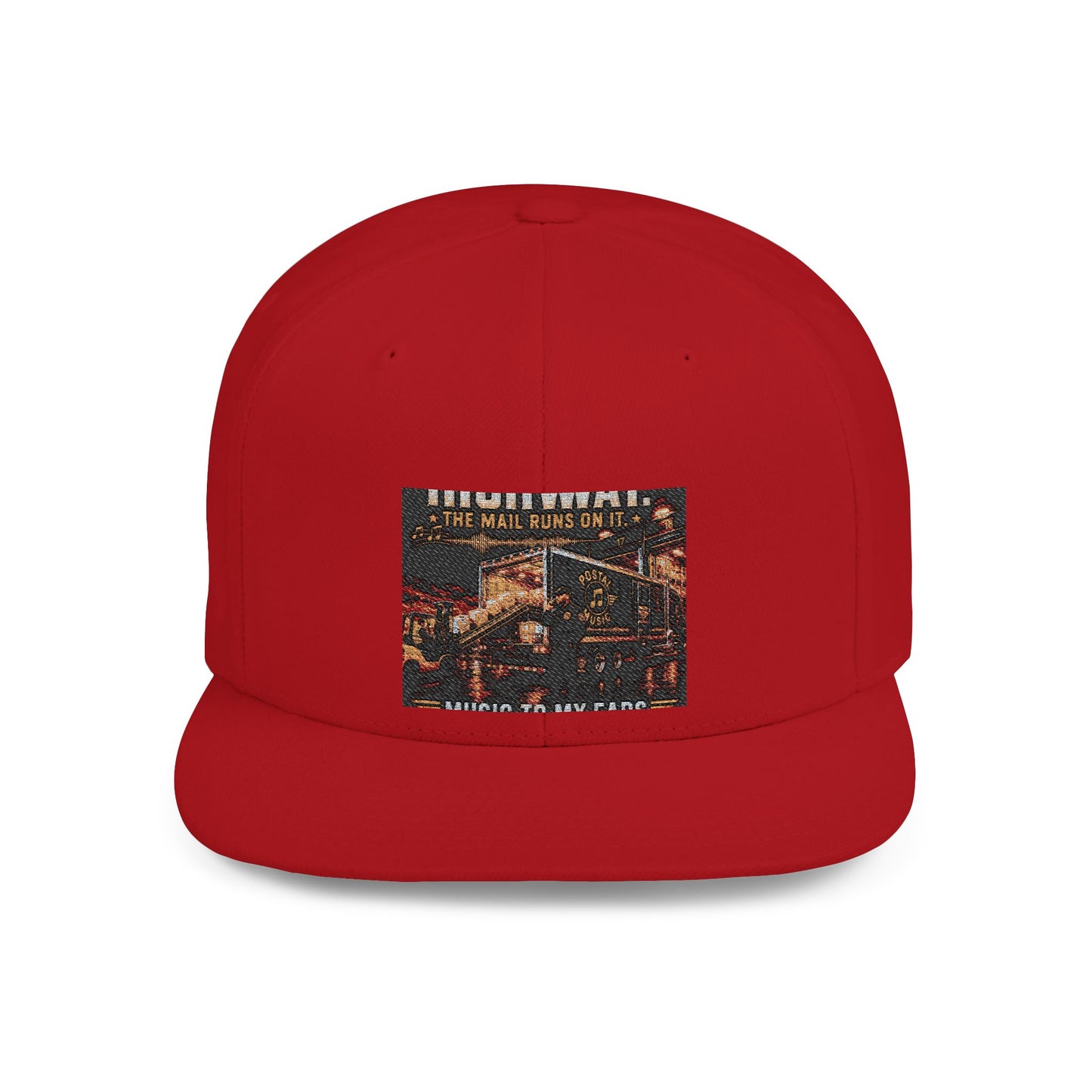 Postal Music — Music Is the Highway — Flat-Bill Snapback