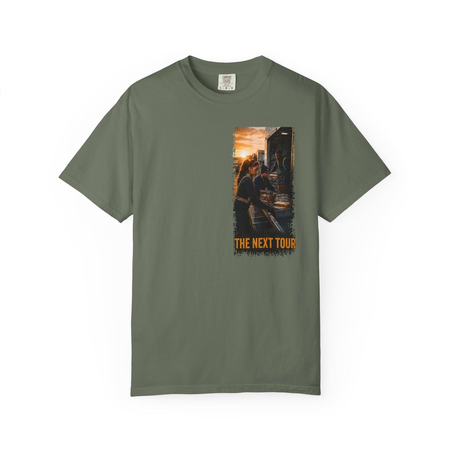 Postal Music — The Next Tour Garment-Dyed T-Shirt — Color Group 3 of 4