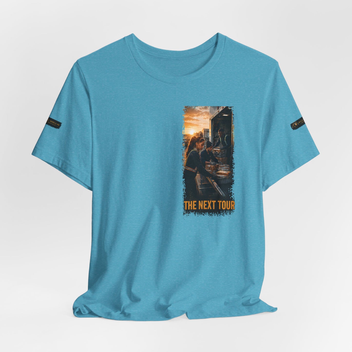 Postal Music — The Next Tour Premium Unisex T-Shirt — Color Group 3 of 11