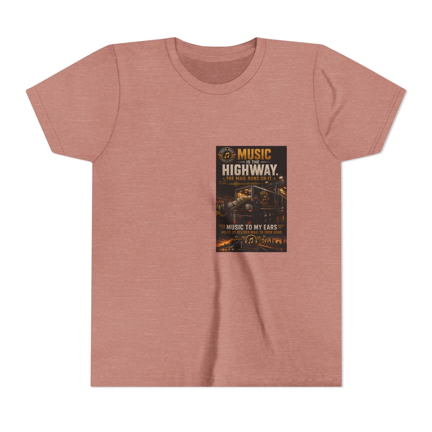 Postal Music — Music Is the Highway — Youth T-Shirt