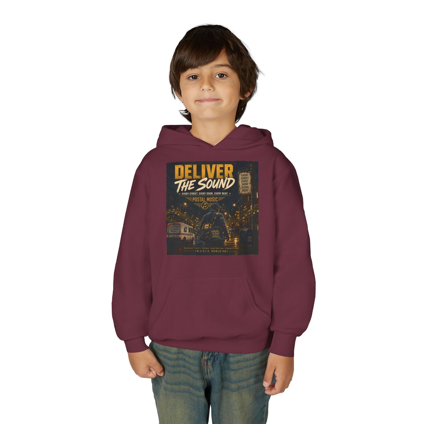 Postal Music — Deliver the Sound — Youth Hoodie