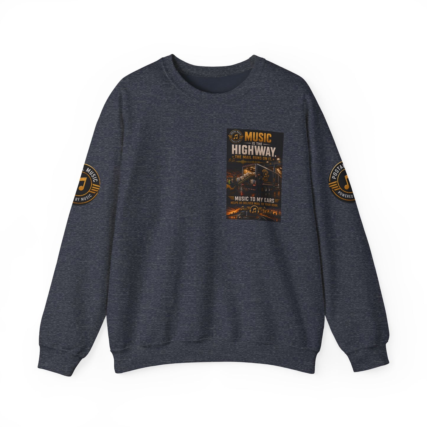 Postal Music — Music Is the Highway — Core Crewneck Sweatshirt