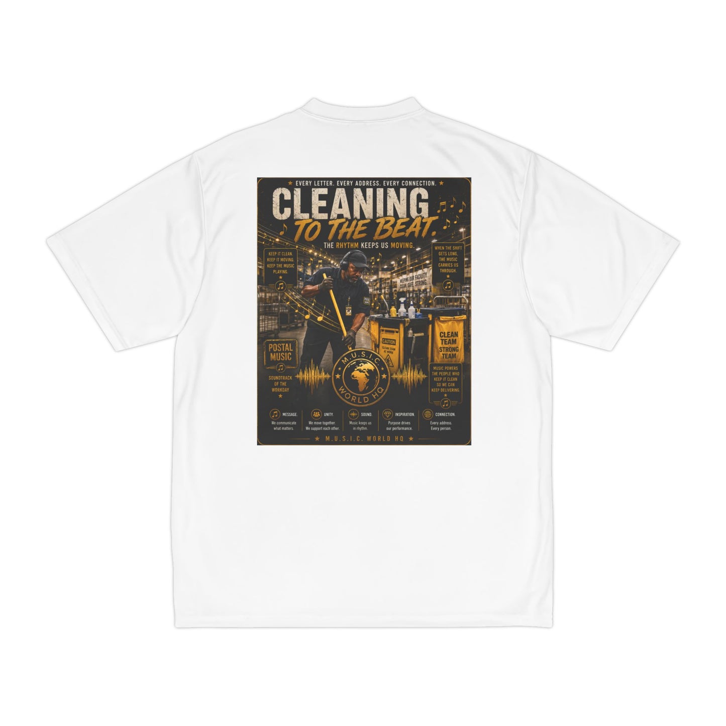 Cleaning to the Beat — Performance T-Shirt