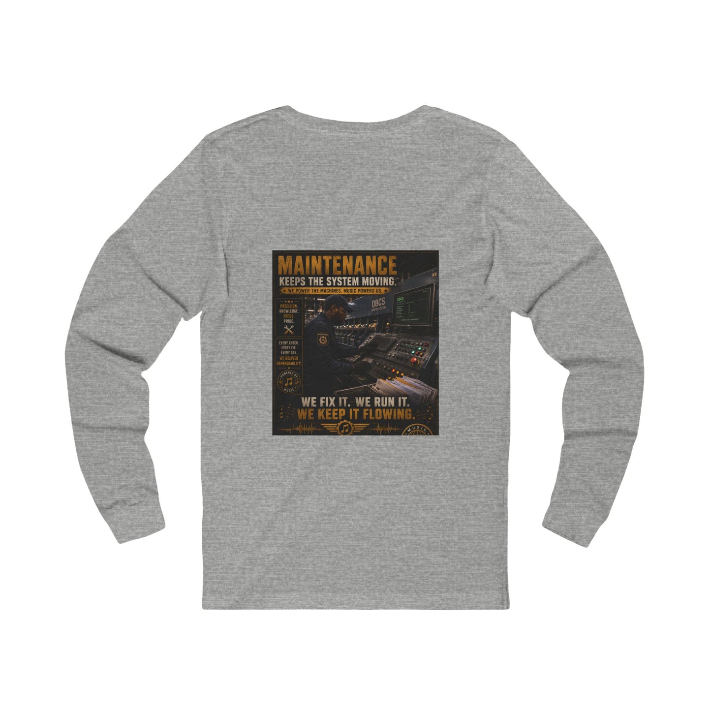 Postal Music — Maintenance Keeps the System Moving — Long-Sleeve T-Shirt