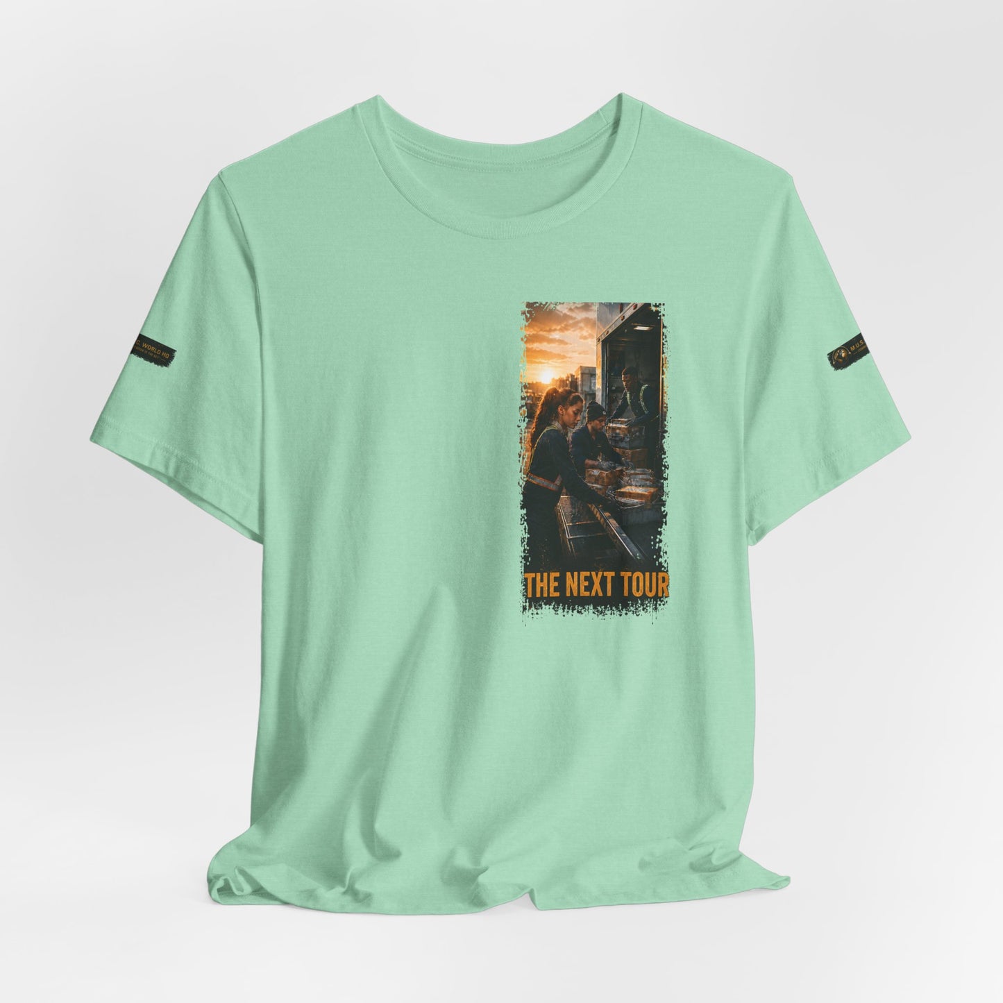 Postal Music — The Next Tour Premium Unisex T-Shirt — Color Group 5 of 11