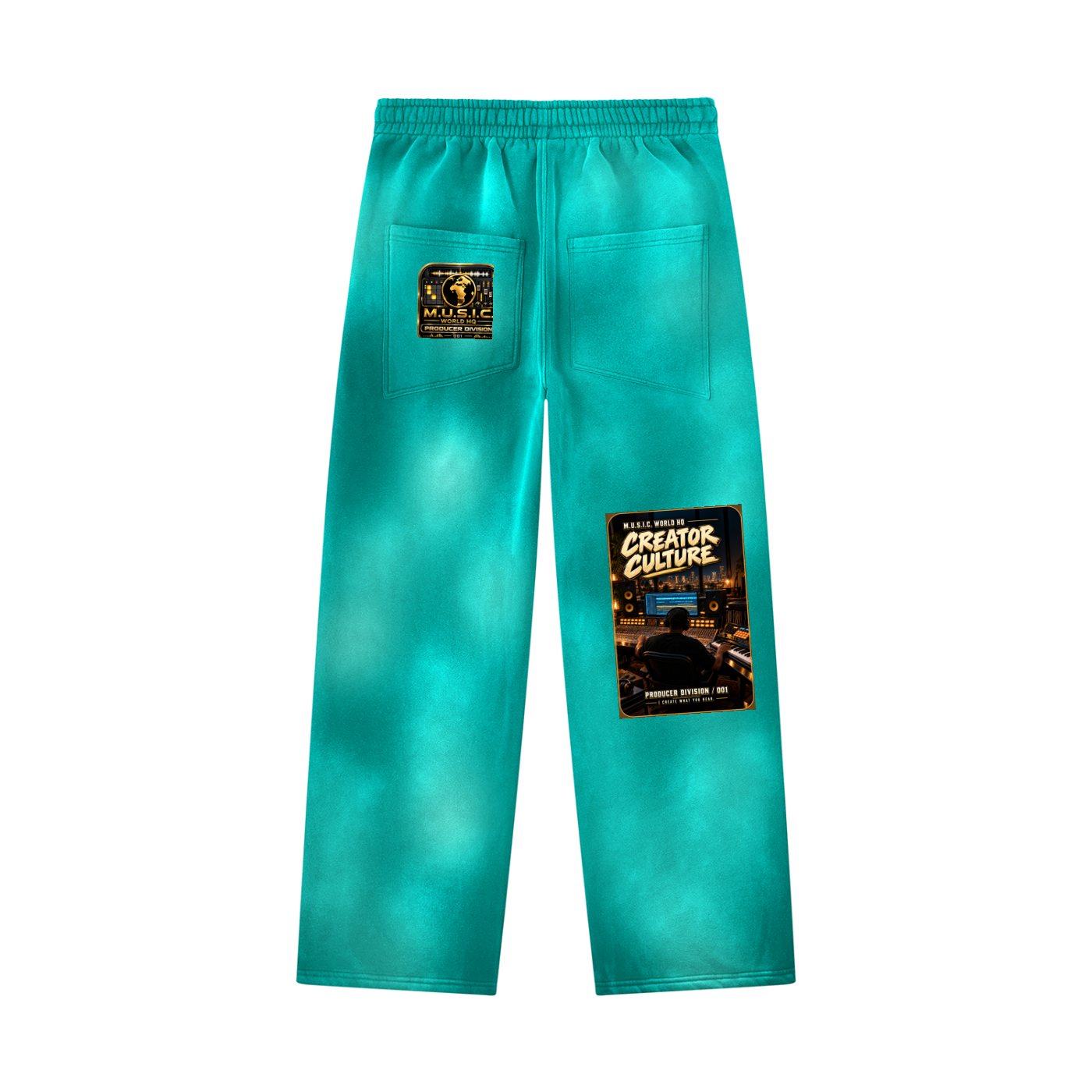 Unisex Sunfade Wide Leg Fleece Sweatpants