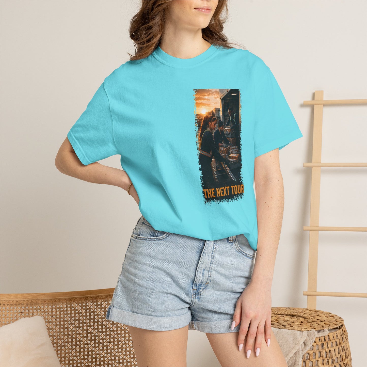 Postal Music — The Next Tour Garment-Dyed T-Shirt — Color Group 3 of 4