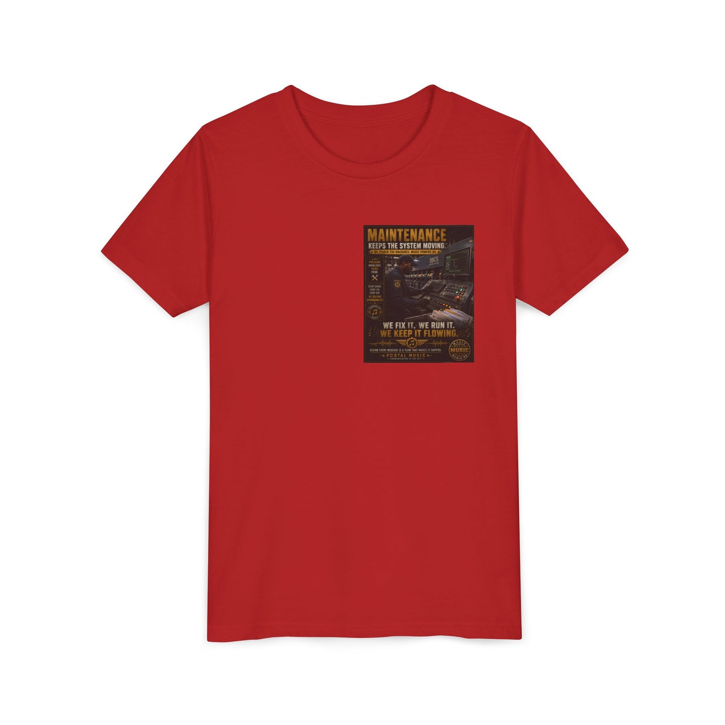 Postal Music — Maintenance Keeps the System Moving — Youth T-Shirt