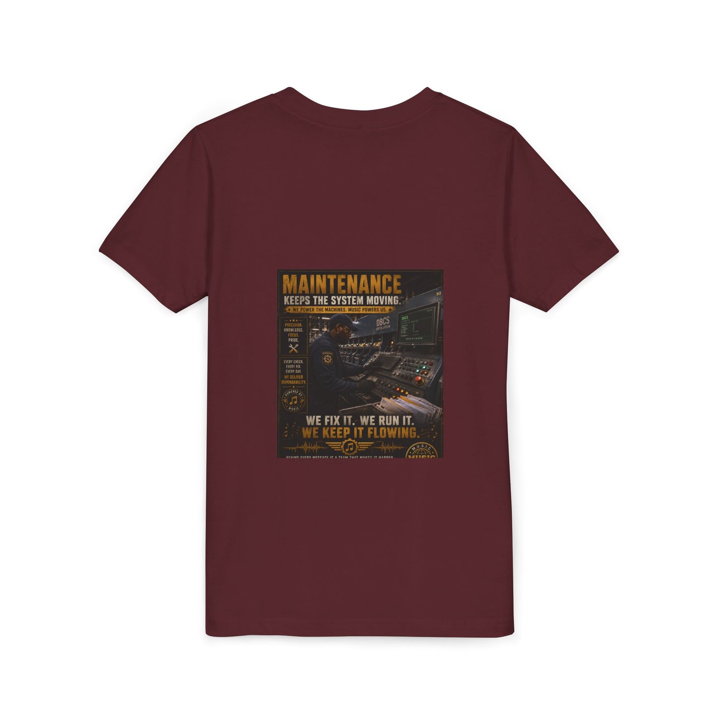 Postal Music — Maintenance Keeps the System Moving — Youth T-Shirt
