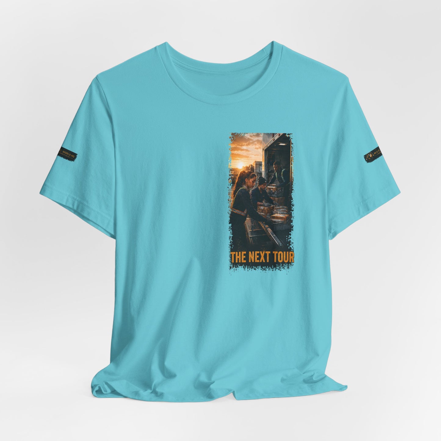 Postal Music — The Next Tour Premium Unisex T-Shirt — Color Group 10 of 11