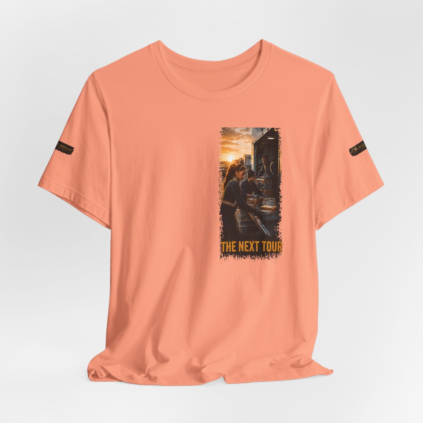 Postal Music — The Next Tour Premium Unisex T-Shirt — Color Group 10 of 11