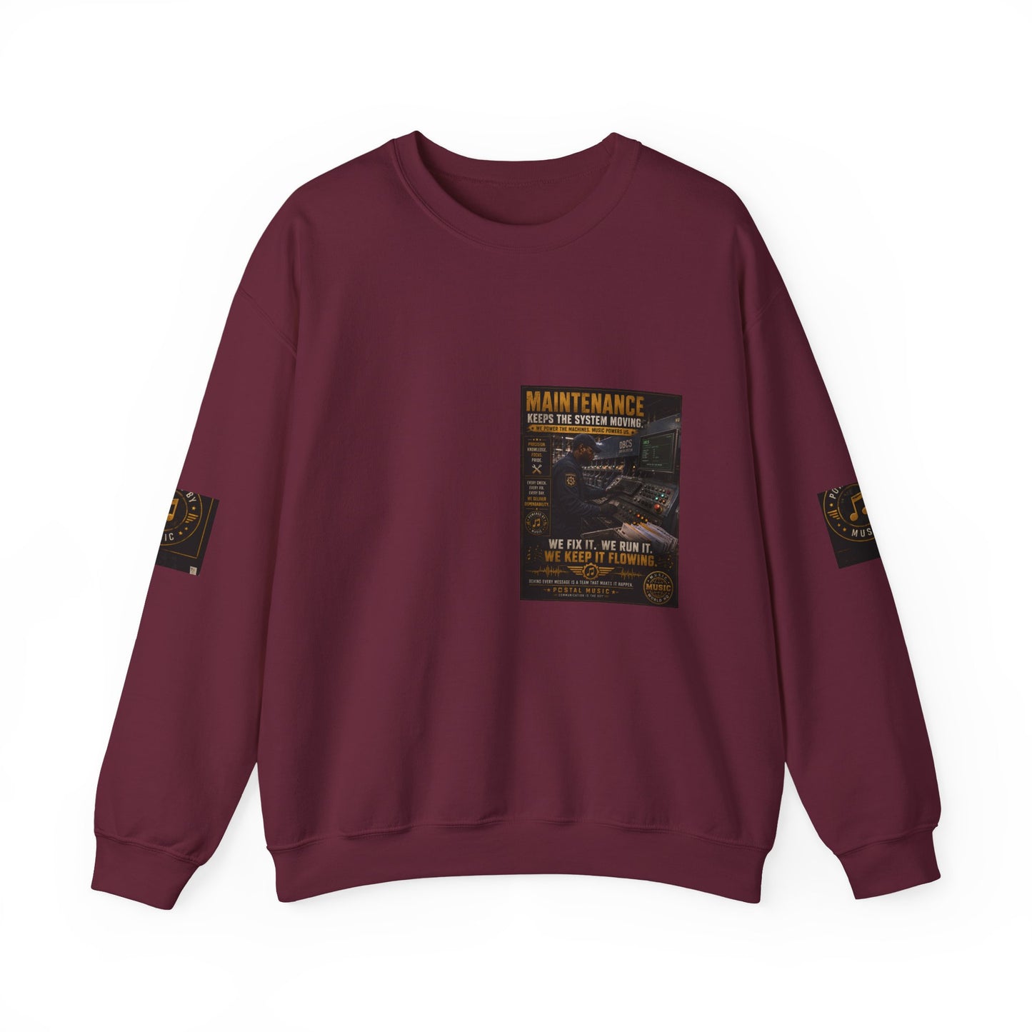 Postal Music — Maintenance Keeps the System Moving — Core Crewneck Sweatshirt