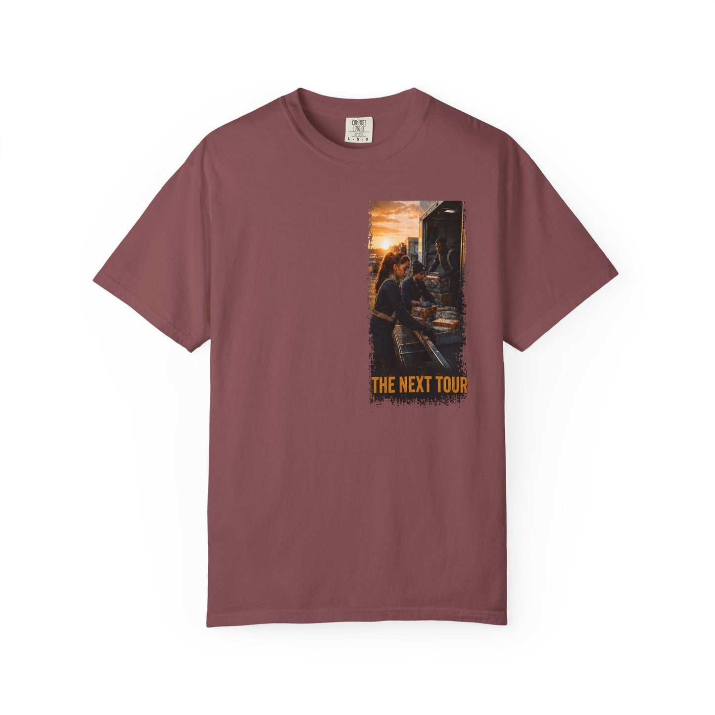 Postal Music — The Next Tour Garment-Dyed T-Shirt — Color Group 1 of 4