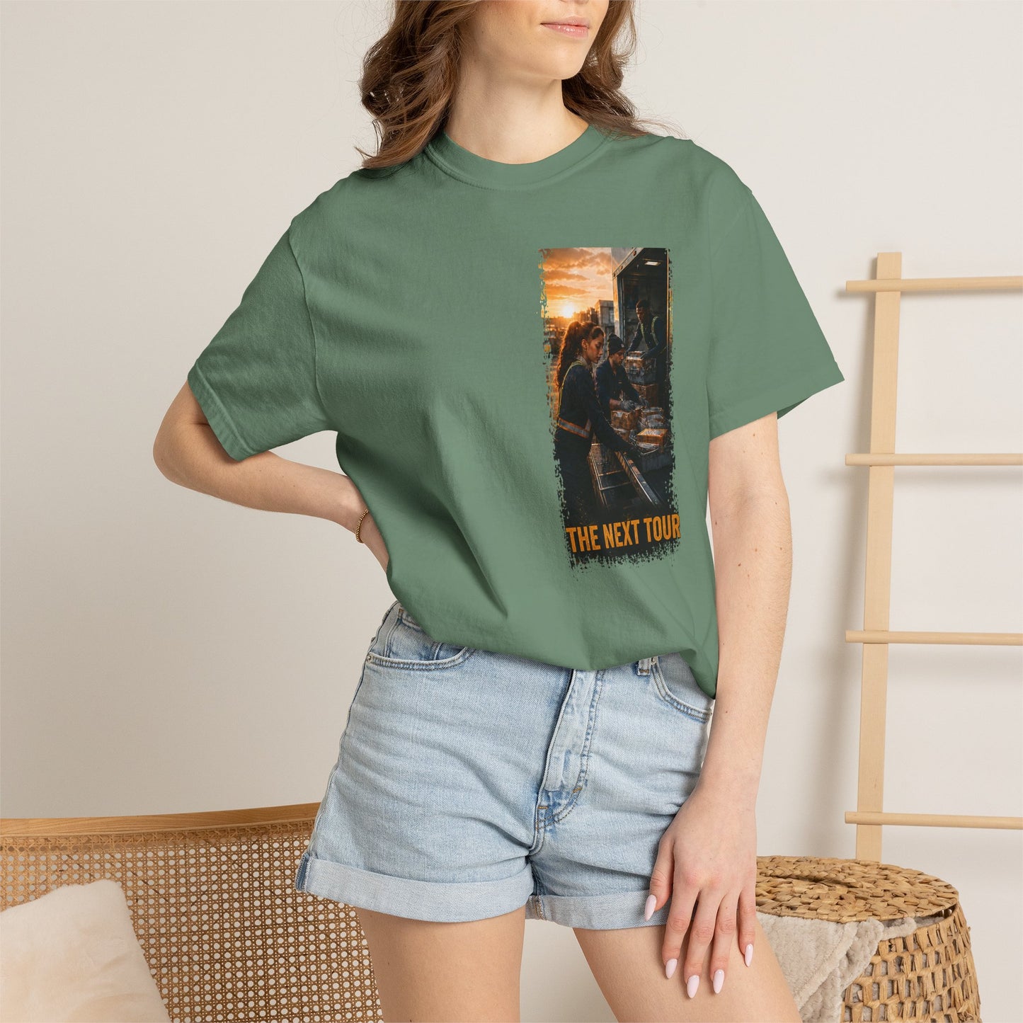 Postal Music — The Next Tour Garment-Dyed T-Shirt — Color Group 3 of 4