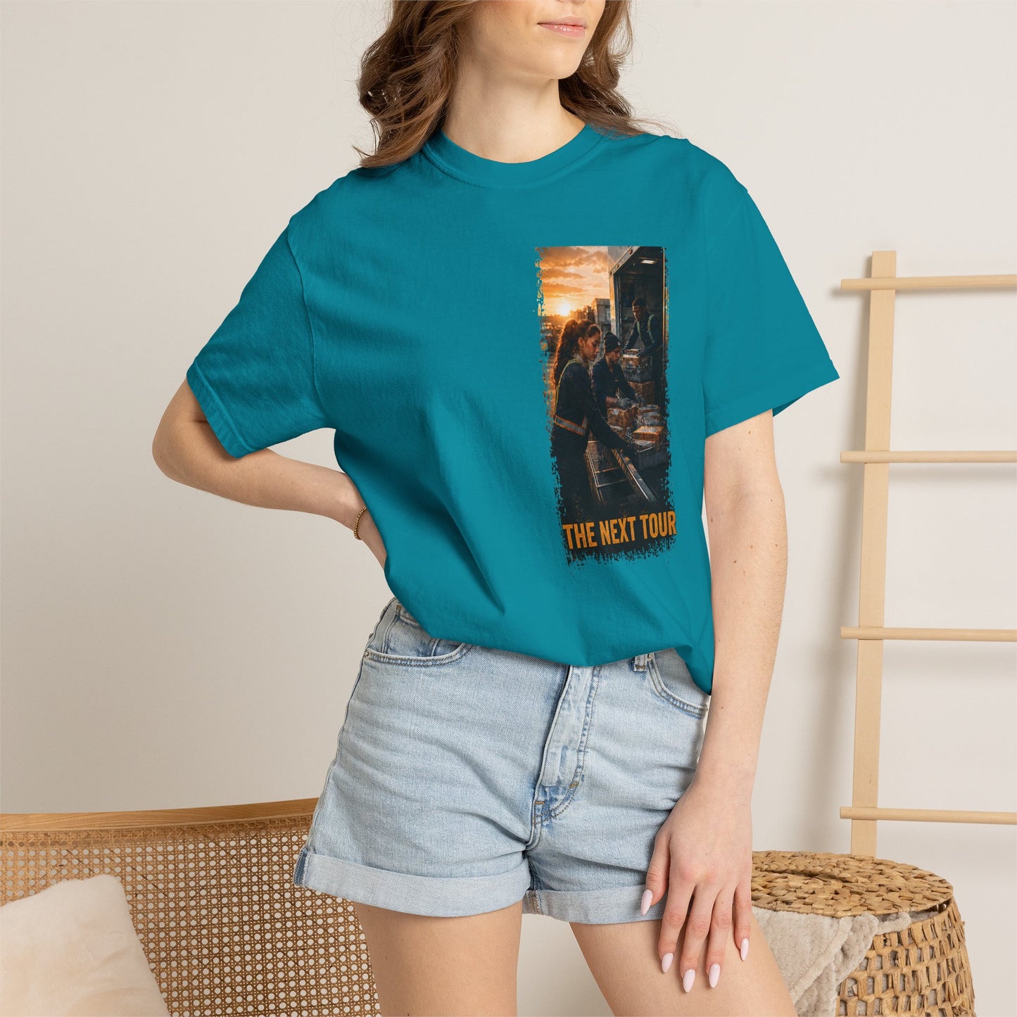 Postal Music — The Next Tour Garment-Dyed T-Shirt — Color Group 4 of 4