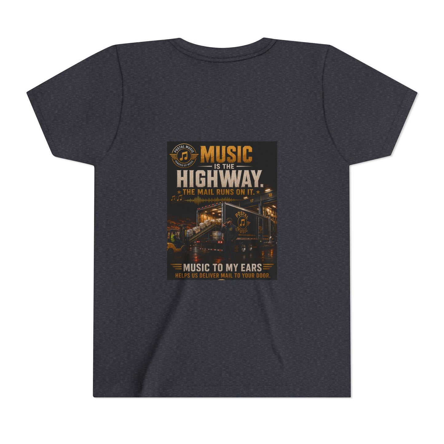 Postal Music — Music Is the Highway — Youth T-Shirt