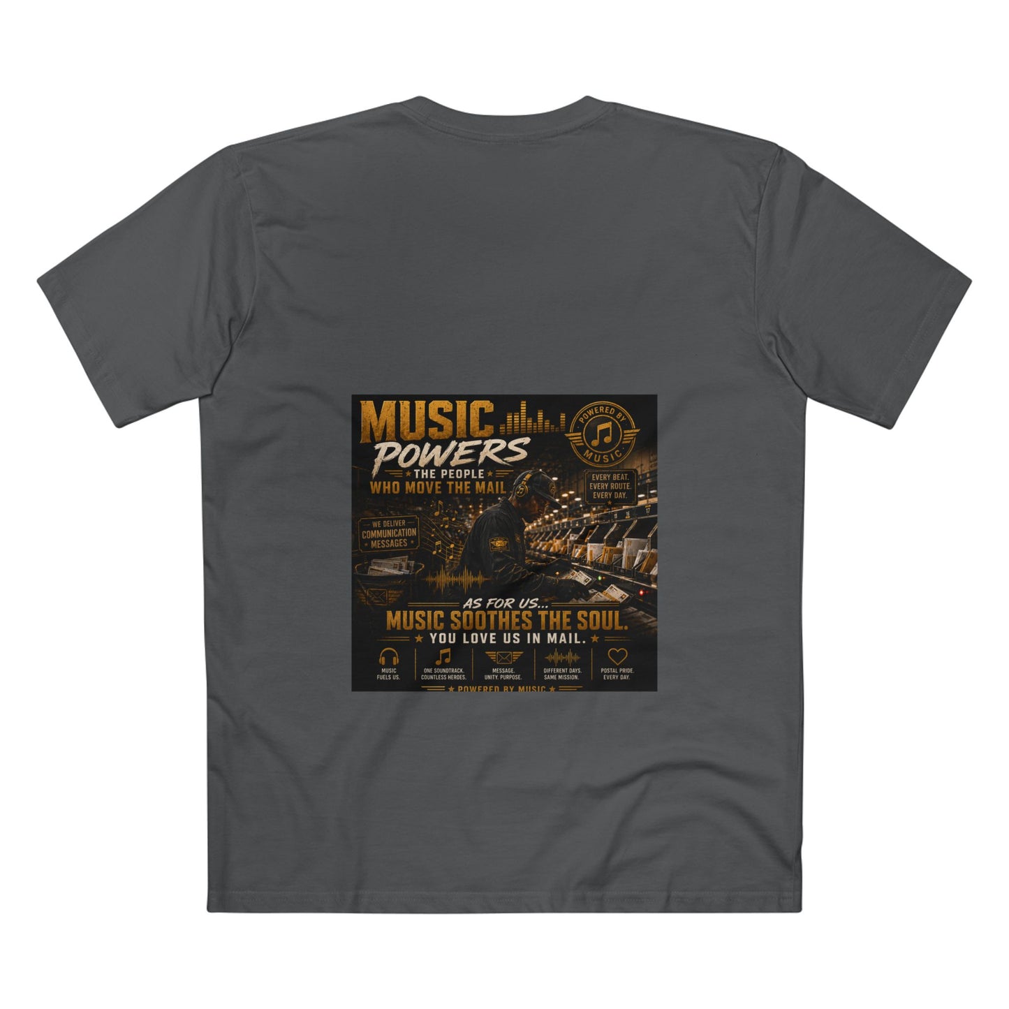 Postal Music — Music Powers the People — Streetwear T-Shirt