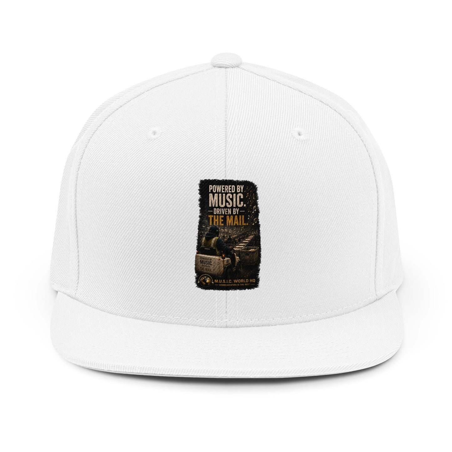 Postal Music - Powered by Music Flat Bill Snapback